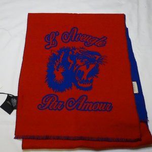 Gucci wool tiger jacquard muffler scarf